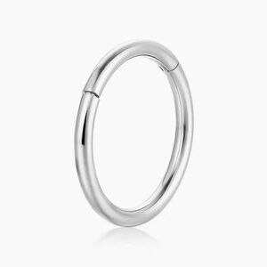 Amy and Annette Stainless Steel High Polish Adjustable Nose Ring Hoop 15mm Dia